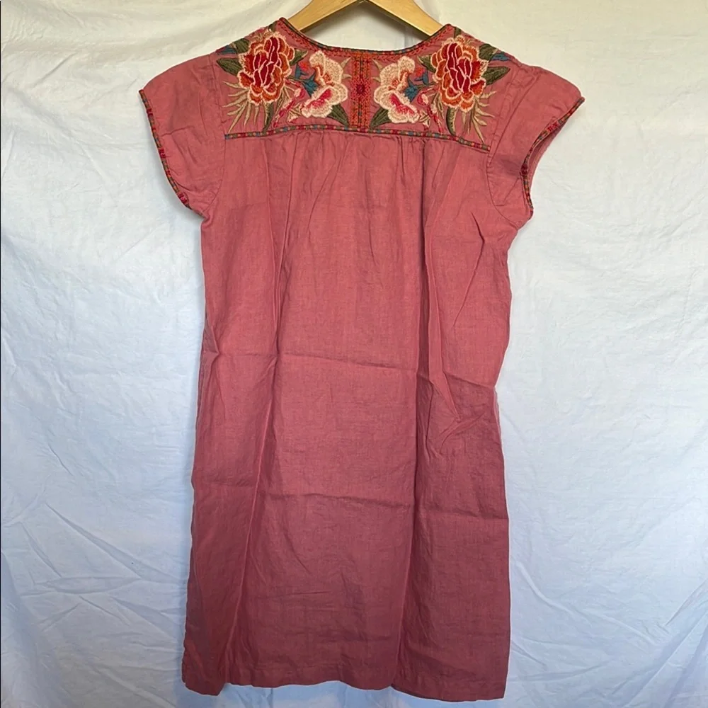 Johnny Was Pink Embroidered Mini Dress - Picture 3 of 8